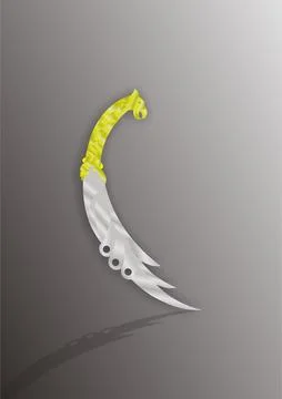 The Knife Waits Elegantly Above the Fallen Leaves Stock Illustration