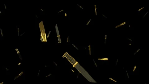 Knife weapon hologram effects looping animation Stock Footage 119997190