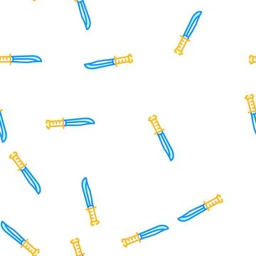 Knife weapon vector seamless pattern 스톡 일러스트