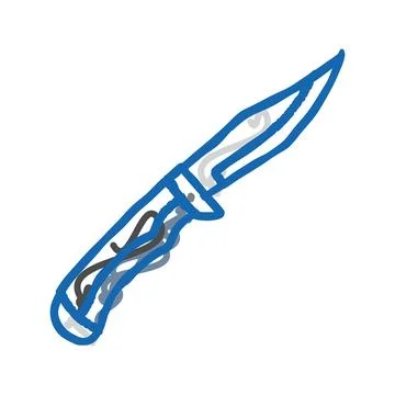Knife weapon war icon doodle illustration Stock Illustration