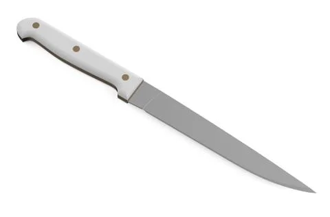 Knife with white handle Stock Illustration