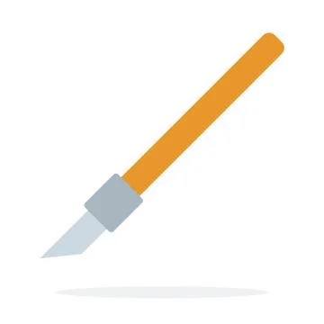Knife for working with skin vector flat isolated Stock Illustration