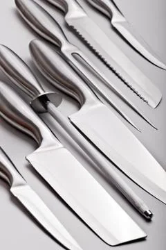 Knifes in row Stock Photos