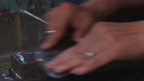 Knifes Sharpering Stock Footage 152815700