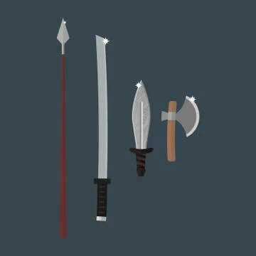 Knifes weapon vector illustration Stock Illustration