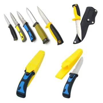 Knifes on a white background Stock Photos