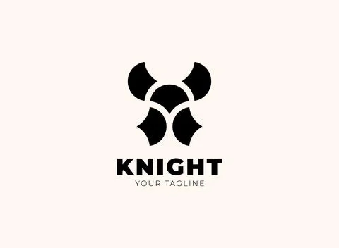 Knight abstract logo Illustrazione stock