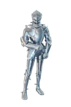 Knight in armor, isolated Stock Photos