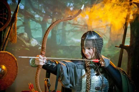 Knight in armor 스톡 사진