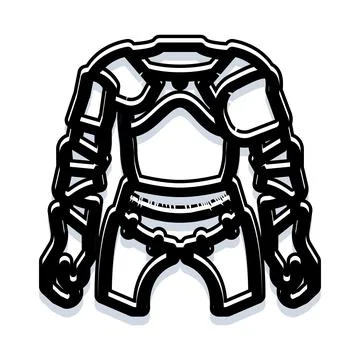 Knight armor protecting medieval warrior for fantasy game Stock Illustration