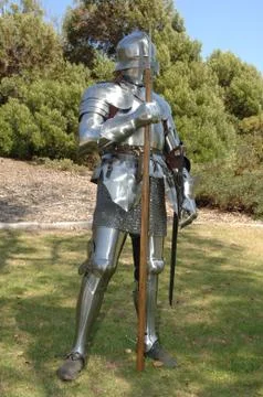Knight with axe Foto stock