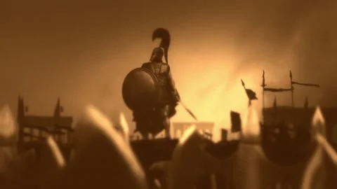 Knight in battlefield Stock Footage 314908269