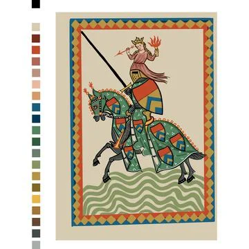 Knight of the dame Illustrazione stock
