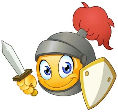 Knight emoticon Stock Illustration