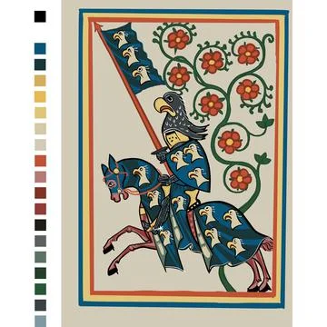Knight of the falcon Illustrazione stock