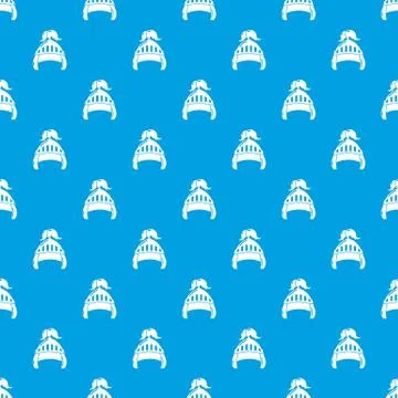 Knight helmet security pattern seamless blue イラスト素材