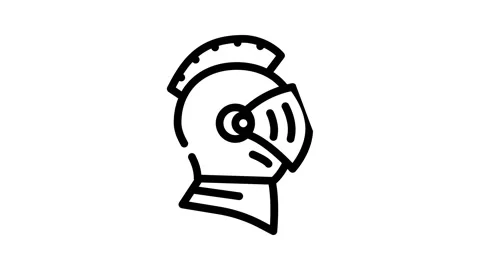 knight helmet suit armour fairy tale Stock Video Pond5