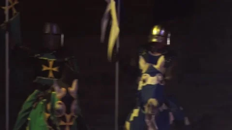 Knight on horses Stock Footage 43149335