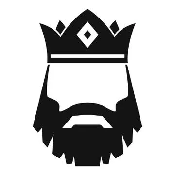 Knight king icon, simple style Stock Illustration