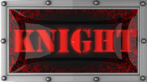 Knight on led Stock Footage 8760145