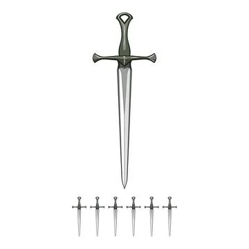 Knight medieval sword cartoon vector graphic Stock Illustration