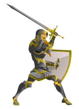 Knight medieval warrior Stock Illustration