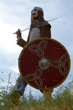 Knight  on a rock Stock Photos