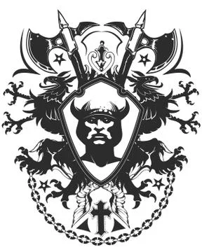 Knight shield Stock Illustration
