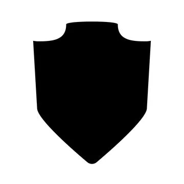 Knight shield silhouette icon. Vector. Stock Illustration