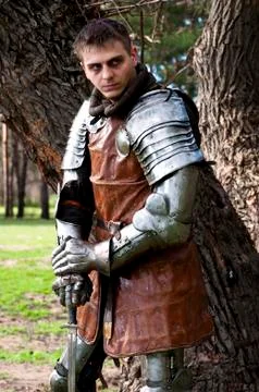 Knight with the sword Stock Photos
