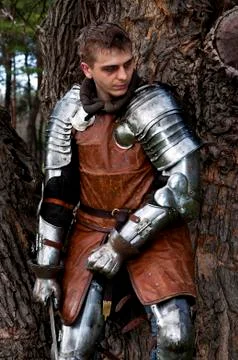 Knight with the sword Stock Photos