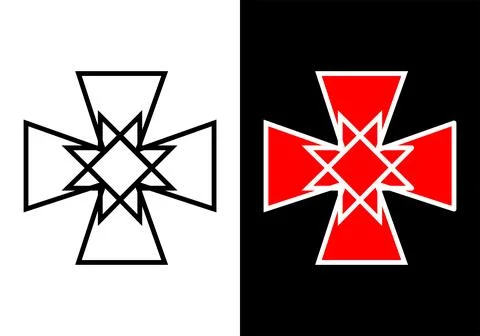 The knight templar cross icon modified in such a way Stock Illustration
