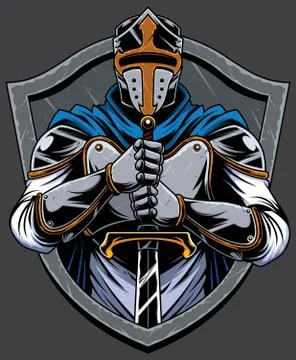 Knight Templar Mascot 库存插图