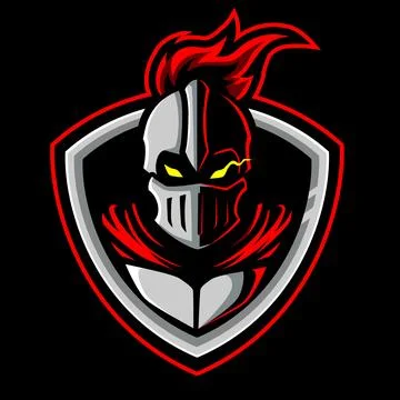 Knight warrior logo mascot template vector illustration Stock Illustration