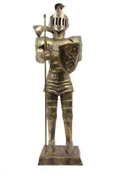 Knight on White Background Stock Photos