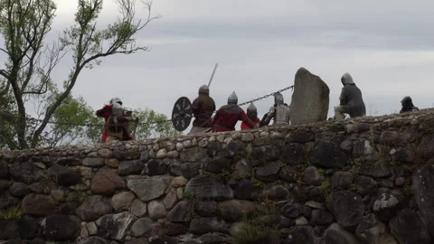 Knightly serves Video stock 137449688