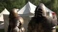 Knight's armor close up medieval pageant event HD Footage
