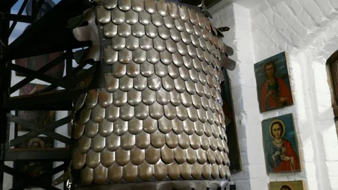 Knight's armor sways in the wind Stock Footage 126156752