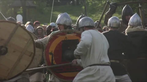 Knights battle Stock Footage 50760557