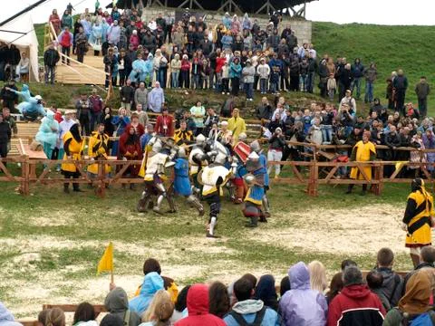 Knights battle Stock Photos
