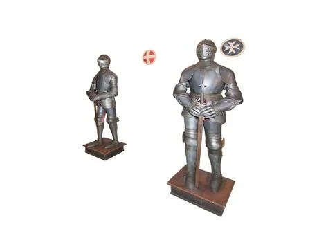 Knights in full armor Foto stock