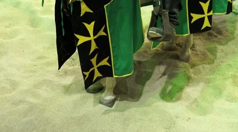 Knights on horses fighting Video stock 43149812