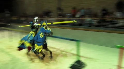 Knights on horses fighting Stock Footage 43150555
