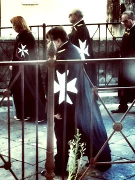 Knights of Malta in Procession Stock Photos