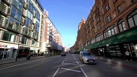 Knightsbridge outside Harrods Stock Footage 166583412