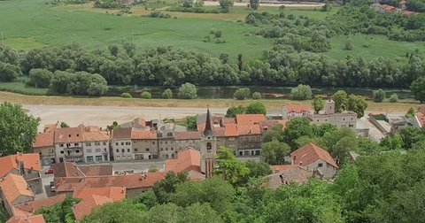 Knin aerial Stock Footage 82537334