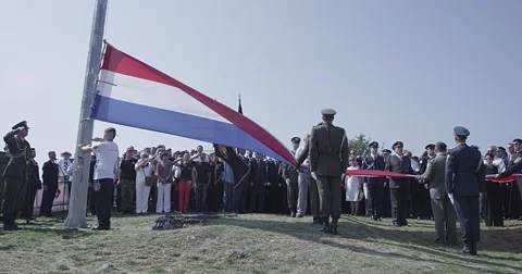 Knin flag raising Stock Footage 55271657