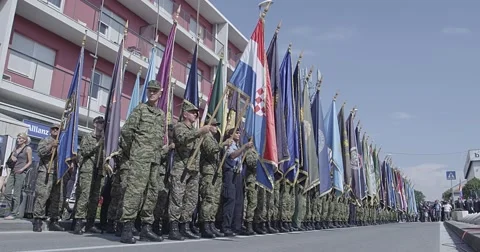Knin Storm parade Stock Footage 55270408