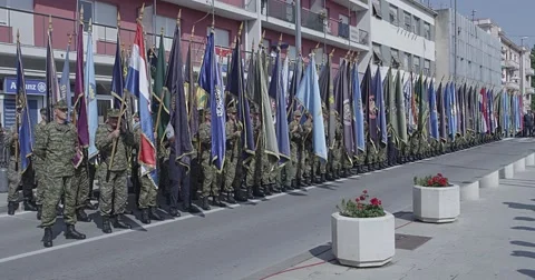Knin Storm parade Stock Footage 55270675