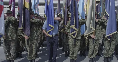 Knin Storm parade Stock Footage 55271420